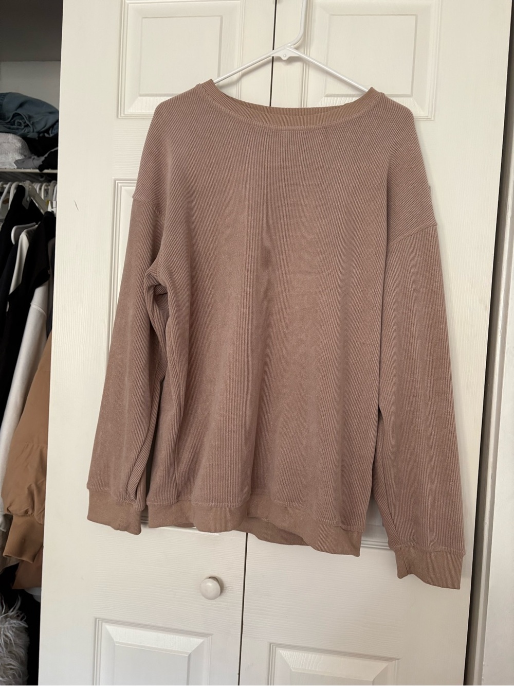Women’s Ribbed Long Sleeve Crewneck Sweater